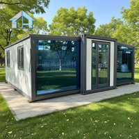 Maison conteneur mobile pliable de luxe moderne avec murs isolés et équipements complets pour résidence, camping et hébergement
