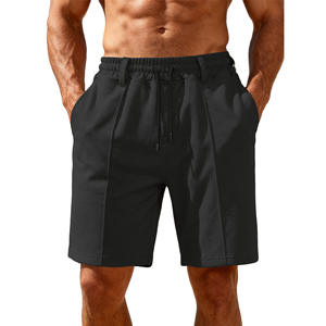 Shorts de sport d'été pour hommes, amples et décontractés, avec cordon de serrage, pour la plage, en mélange de polyester micro-élastique, pour la course, beige, gris, vert - Product Image 5