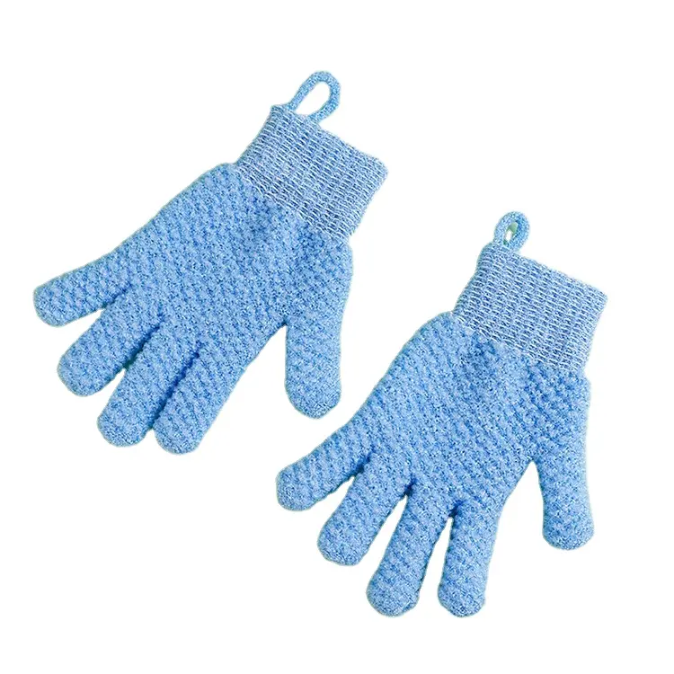 Unique Charcoal Bamboo Shower Body Scrubber Glove Natural Fiber Carbonized Bamboo Bath Gloves Exfoliating Gloves