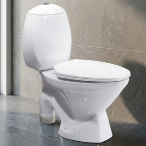 Vistaar European Standard Modern Square Ceramic Two Piece Toilet P <b>Trap</b> Bathroom Water Closet Set - Product Image 2