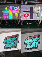 Letras Luminosas de Gran Tamaño, Letrero Impreso en 3D, Señalización de 1200 mm, Automático