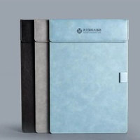 Porte-reçus en cuir PU personnalisé avec logo de restaurant, clip d'écriture, clip magnétique pour menu A4 A5 avec fente pour stylo