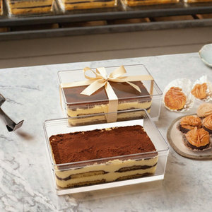 Clear PS Tiramisu Packaging <b>Box</b> Plastic <b>Dessert</b> Container with Lid for Bakery Cake Candy - Product Image 3