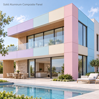 Panneau composite en aluminium de 4 mm, taille personnalisée, matériaux incassables pour mur-rideau et façade d'hôtel