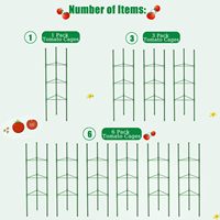 Senershuo 2er-Pack 28,4 cm Robuste Dreieckige Tomatenkäfige Kunststoffbeschichteter Stahl Pflanzengitter für Kletterpflanzen Hochbeete