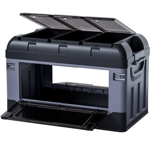 HONGLILAI Boîte de rangement moderne pliable <span class=keywords><strong>en</strong></span> <span class=keywords><strong>plastique</strong></span> imperméable pour coffre de voiture et ouverture latérale à 3 compartiments - Product Image 5