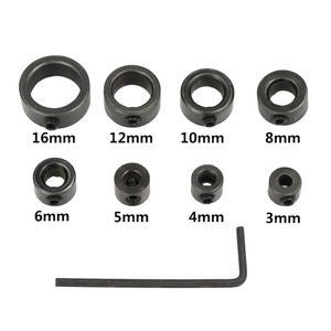 Anneau de limitation de profondeur pour foret Yuan Chuangming 3-16mm, oxyde noir, accessoire d'outil de réglage de la profondeur de perçage du bois - Product Image 1