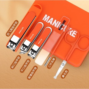 Stainless Steel Nail Clipper Set 6 Pieces Durable For Home Use Adult Manicure Tools Plastic Box Packaging - Product Image 2