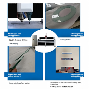 Máquina CNC multifuncional para perforación de corte de piedra de vidrio y molienda de bordes - Product Image 5