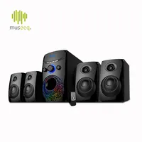 Jack Martin Speaker Bluetooth Nirkabel, Sistem Surround Stereo 4.1CH, Subwoofer TV Audio HIFI, Speaker Sistem Teater Rumah Nirkabel