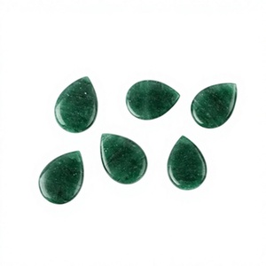 Nouvel arrivage : Pierre précieuse Aventurine verte en forme de poire 10x14mm, polie naturellement, surface lisse, évaluation tierce, en vrac - Product Image 1