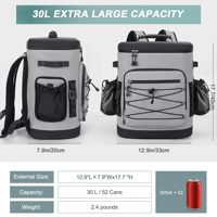 Sac à dos isotherme portable pour la plage, le camping, les pique-niques, les voyages, la pêche, grande capacité (52 canettes), imperméable et anti-fuite