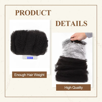 Extensions de tresses et dreadlocks 100% cheveux humains vierges brésiliens Remy Afro Kinky, sans produits chimiques, 6-22 pouces, grand paquet