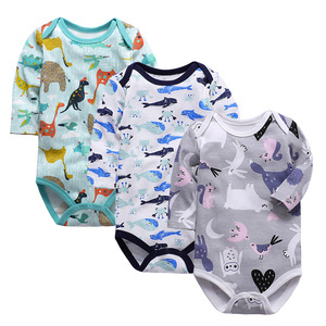 Cheap <strong>Onsies</strong> White Beige Light Blue Gray <strong>Boy</strong> Romper 100% Cotton Animals Woodland Checkered Baby Farm Newborn Pajama Sets - Product Image 2