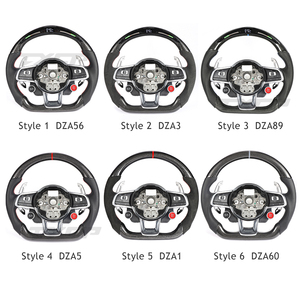 Volant en cuir intégral compatible avec Volkswagen Polo <span class=keywords><strong>gti</strong></span> Scirocco Jetta Passat GTS GTE GLI R-Line <span class=keywords><strong>Golf</strong></span> 6 Mk4 Mk5 Mk7 GTD CC Polo - Product Image 3