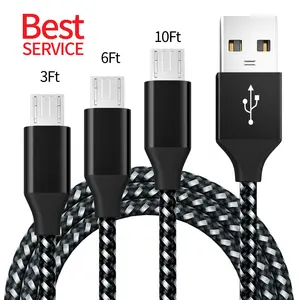 Factory Wholesale Price Fast Charge Charger 2A Charging Usbtipo Coude Micro Usb Cable 2m