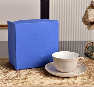 Tasses et assiettes en céramique de luxe haut de gamme, écologiques et minimalistes, pour le thé de l'après-midi à la maison, avec boîte cadeau - Product Image 6