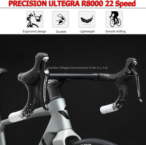 Bicicleta de Carretera de Carbono T700 Equipada con Grupo <span class=keywords><strong>Ultegra</strong></span> <span class=keywords><strong>R8000</strong></span> de 22 Velocidades, Pedales Ordinarios, Manillar Aero, Frenos de Disco, Profesional para Carreras de Carretera - Product Image 4