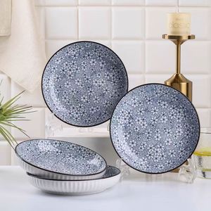 Assiettes à riz japonaises en céramique de <span class=keywords><strong>8</strong></span> pouces en gros, personnalisables avec logo, écologiques et à motifs pour la cuisine domestique - Product Image 2