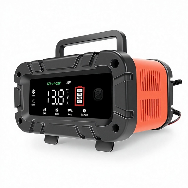 12v10a24v5a Automatic 7 Stage Pulse Repair Lead Acid Battery Charger Agm Efb Gel Battery Charger With Digital Screen