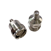 Connecteur RF Coaxial en Laiton 4.3-10/SMA-KK, Adaptateur Connecteur Femelle 4.3-10 vers Femelle SMA