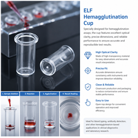 Cuvette en plastique jetable Degao pour coagulomètre ELF, gobelet à échantillons haute transparence pour des tests sanguins précis