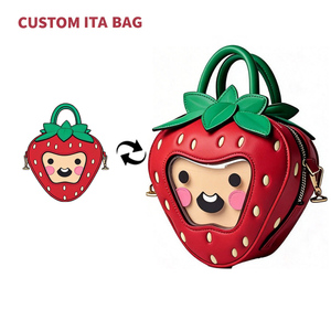 Sac Ita Fraise à Fermeture Éclair pour Femmes, Design Exclusif, Accessoire de Fandom Anime, Vente Flash, Sac à Main et Pochette - Product Image 1