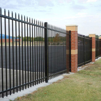 Poste de valla de metal de diseño de acero y aluminio, parrillas de acero y zinc para el hogar