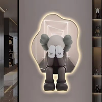 Agence de vente en gros pour l'art décoratif éclairage à diodes électroluminescentes cristal porcelaine murale nature morte décoration de porche