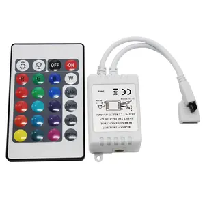 24 키 IR 원격 컨트롤러 상자 AC/DC 12 볼트 LED RGB 3528/5050 빛 스트립