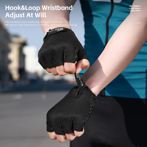 Guantes de Ciclismo WEST BIKING para Otoño y Primavera, Guantes Negros de Medio Dedo para Bicicleta de Montaña, Unisex, Transpirables, Antideslizantes - Product Image 3