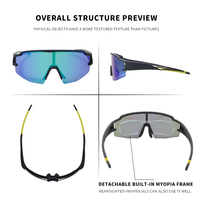 Lunettes de soleil de sport tendance Yijia Optical TR90, polarisées UV, lunettes de vélo personnalisées avec logo, lunettes de vélo d'extérieur pour hommes et femmes