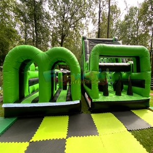 Castillos inflables gigantes para fiestas infantiles al aire libre, parque de juegos inflable con obstáculos para adultos. - Product Image 3