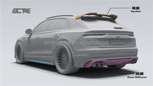 Kit carrosserie Q8 de haute qualité, style ABT en fibre de carbone, avec spoiler avant et arrière, état neuf - Product Image 4
