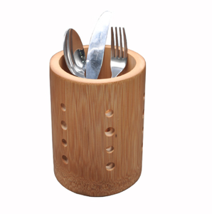 ที่ใส่ช้อนส้อมไม้ไผ่แบบหมุนได้ (เป็นมิตรกับสิ่งแวดล้อม) - Product Image 6