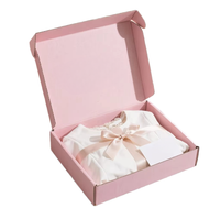 Boîte en carton ondulé estampée à chaud, portable, pour l'expédition de cadeaux et de produits de détail, emballages personnalisés