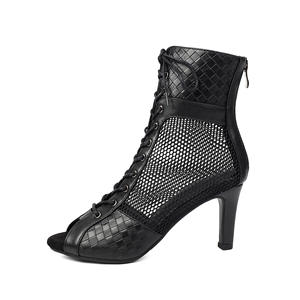 Bottes de danse jazz pour femmes, grande taille, respirantes, talons hauts, chaussures pour femmes, sandales à bout ouvert, danse moderne, grande taille - Product Image 5