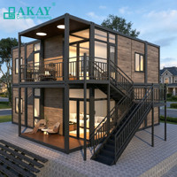 Maison modulaire préfabriquée isolée, abordable, facile à assembler et amovible AKAY, maisons amovibles pour villas et maisons d'hôtes