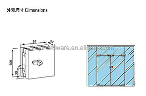 KEYI Hot Selling Stainless Steel <strong>Locking</strong> Clamp for Glass Door Patch Fitting, Glass Door <strong>Hinge</strong> Clamp - Product Image 2