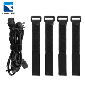 สายรัดเทปวิเศษแบบย้อนกลับได้สีดำสายรัดไนลอนแบบมีกาวในตัวสายรัดแบบตะขอเกี่ยวสำหรับสายแบตเตอรี่ - Product Image 1