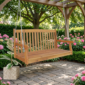 Silla Colgante de Madera Resistente a la Intemperie para Exteriores, Estilo Moderno, para Jardín, Patio, Terraza, Villa, Hotel, TPF - Product Image 2