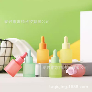 30ml Macaron Colored Glass <b>Dropper</b> <b>Bottle</b> Cylinder Shape Matte Finish For Essential Oils And Skincare Travel Size - Product Image 4