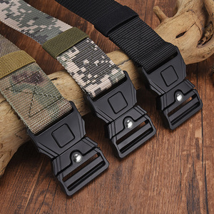 <span class=keywords><strong>Ceinture</strong></span> tactique robuste pour homme avec <span class=keywords><strong>boucle</strong></span> en alliage à dégagement rapide, <span class=keywords><strong>ceinture</strong></span> en toile de nylon camouflage pour la randonnée et l'entraînement - Product Image 2