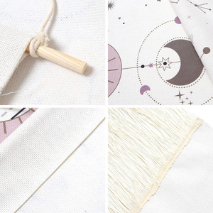 Bohème Jacquard <span class=keywords><strong>tenture</strong></span> murale éclipse lunaire Cycle imprimé coton <span class=keywords><strong>lin</strong></span> affiche phase de lune tapisseries pour chambre tricoté tissé - Product Image 6