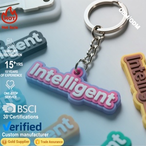 Portachiavi Personalizzato in Gomma Morbida, Anello Portachiavi in Silicone, Ciondolo Cartoon, Logo Personalizzato OEM, Regalo Promozionale, Produttore - Product Image 1