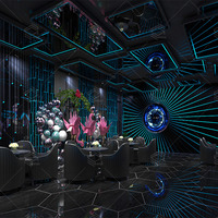 Lounge Bar Night Club Décoration intérieure moderne Design avec éclairage LED et mobilier de bar