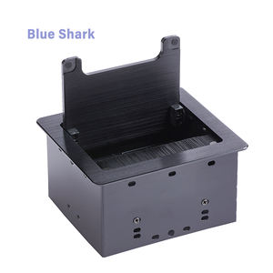 Caja de Conexiones <span class=keywords><strong>Multimedia</strong></span> para Mesa de Conferencias Industrial, 3 Tomas de Corriente, Enchufe Europeo, Aleación de Aluminio con Acabado Cepillado, Puertos USB y de Red, Tapa Abatible - Product Image 4