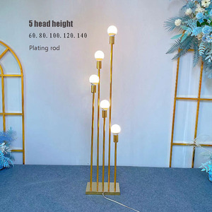 Decoración para Bodas, Lámpara de Juncos Dorados, Guía de Camino, Arte en Hierro, Decoración para Fiestas, <span class=keywords><strong>10</strong></span> Cabezas, Faroles Dorados para Bodas, Centro de Mesa - Product Image 5
