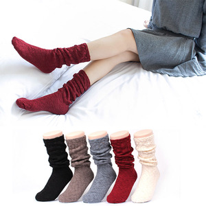 Chaussettes longues noires personnalisées pour femmes et filles en coton biologique Scrunch robuste couleur <span class=keywords><strong>Millenium</strong></span> - Product Image 3