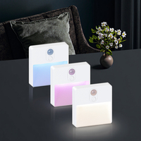 Veilleuse intelligente RVB LED rechargeable par USB avec détecteur de mouvement, modèle 2026 amélioré, pour chambre, couloir, cuisine, escalier
